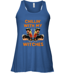 Cool Chillin With My Witches Halloween Costume Women's Racerback Tank Women's Racerback Tank - HHHstores