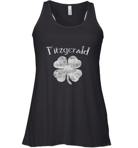 Vintage Fitzgerald Irish Shamrock St Patty's Day Women's Racerback Tank Women's Racerback Tank / Black / XS Women's Racerback Tank - HHHstores