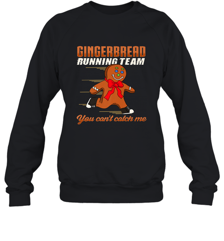 Christmas Gingerbread Man Cookie Gingerbread Running Team Crewneck Sweatshirt Crewneck Sweatshirt / Black / S Crewneck Sweatshirt - HHHstores