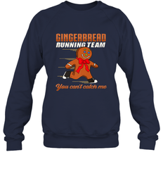 Christmas Gingerbread Man Cookie Gingerbread Running Team Crewneck Sweatshirt