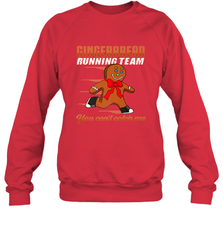 Christmas Gingerbread Man Cookie Gingerbread Running Team Crewneck Sweatshirt Crewneck Sweatshirt - HHHstores