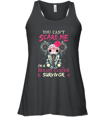 You can't Scare Me I'm Breast Cancer Survivor Elephant Funny Women's Racerback Tank Women's Racerback Tank - HHHstores