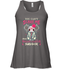 You can't Scare Me I'm Breast Cancer Survivor Elephant Funny Women's Racerback Tank Women's Racerback Tank - HHHstores