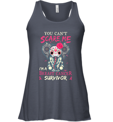 You can't Scare Me I'm Breast Cancer Survivor Elephant Funny Women's Racerback Tank Women's Racerback Tank - HHHstores