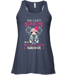 You can't Scare Me I'm Breast Cancer Survivor Elephant Funny Women's Racerback Tank Women's Racerback Tank - HHHstores