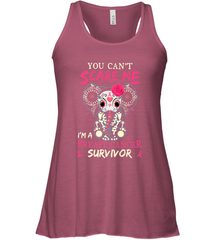 You can't Scare Me I'm Breast Cancer Survivor Elephant Funny Women's Racerback Tank Women's Racerback Tank - HHHstores