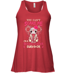 You can't Scare Me I'm Breast Cancer Survivor Elephant Funny Women's Racerback Tank Women's Racerback Tank - HHHstores