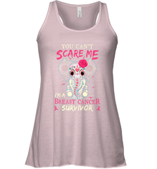 You can't Scare Me I'm Breast Cancer Survivor Elephant Funny Women's Racerback Tank Women's Racerback Tank - HHHstores