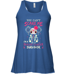 You can't Scare Me I'm Breast Cancer Survivor Elephant Funny Women's Racerback Tank Women's Racerback Tank - HHHstores