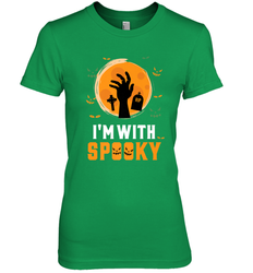 I'm With Spooky  Scary Halloween Costume Gift Women's Premium T-Shirt