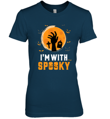 I'm With Spooky  Scary Halloween Costume Gift Women's Premium T-Shirt Women's Premium T-Shirt - HHHstores