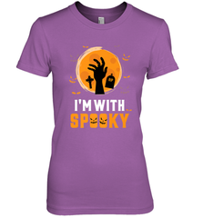 I'm With Spooky  Scary Halloween Costume Gift Women's Premium T-Shirt Women's Premium T-Shirt - HHHstores