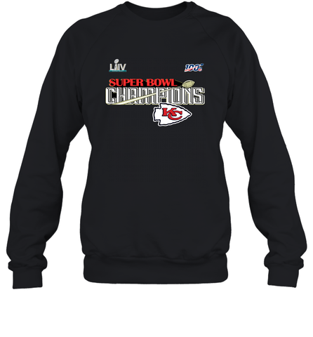 Youth Kansas City Chiefs NFL Pro Line by Fanatics Super Bowl LIV Champions Trophy Crewneck Sweatshirt Crewneck Sweatshirt / Black / S Crewneck Sweatshirt - HHHstores