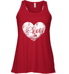 Love Valentines Day Heart Vintage Gift For Men Women Women's Racerback Tank Women's Racerback Tank - HHHstores