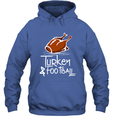 Turkey And Football Thanksgiving Day Football Fan Holiday Gift Hooded Sweatshirt Hooded Sweatshirt - HHHstores