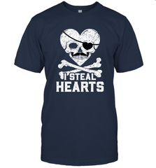 I Steal Hearts Valentine's Day Pirate Skull Art Graphics Men's T-Shirt Men's T-Shirt - HHHstores