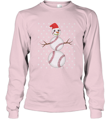 UGLY CHRISTMAS Baseball Snowman Holiday Santa Funny Men Gift Long Sleeve T-Shirt Long Sleeve T-Shirt - HHHstores
