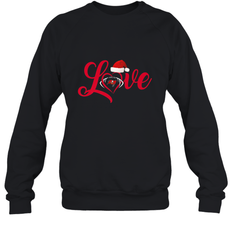 NFL Tampa Bay Buccaneers Logo Christmas Santa Hat Love Heart Football Team Crewneck Sweatshirt