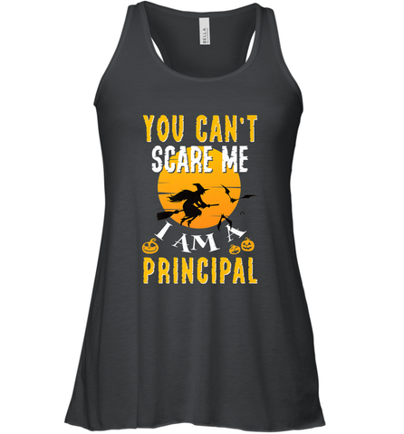 You Can't Scare Me Principal Quote Halloween Funny Costume Women's Racerback Tank Women's Racerback Tank / Black / XS Women's Racerback Tank - HHHstores