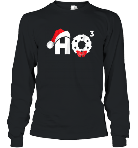 Santa HO HO3 Cubed Funny Christmas Long Sleeve T-Shirt Long Sleeve T-Shirt / Black / S Long Sleeve T-Shirt - HHHstores