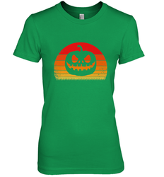 Retro Pumpkin Silhouette  Vintage Halloween Women's Premium T-Shirt