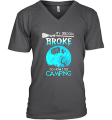 My Broom Broke So Now I Go Camping Camping Lover Gift Men's V-Neck Men's V-Neck - HHHstores