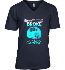 My Broom Broke So Now I Go Camping Camping Lover Gift Men's V-Neck Men's V-Neck - HHHstores