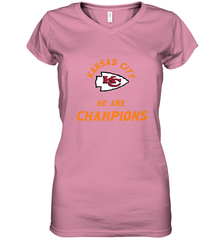 KC Kansas City Tribal Arrowhead we are Champions Women's V-Neck T-Shirt Women's V-Neck T-Shirt - HHHstores