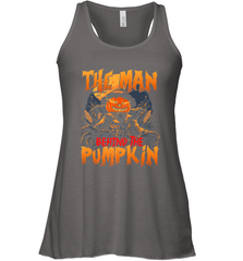 Mens Halloween Fun Dad The Man Behind Pumpkin Gift Women's Racerback Tank Women's Racerback Tank - HHHstores