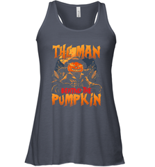 Mens Halloween Fun Dad The Man Behind Pumpkin Gift Women's Racerback Tank Women's Racerback Tank - HHHstores