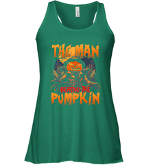 Mens Halloween Fun Dad The Man Behind Pumpkin Gift Women's Racerback Tank Women's Racerback Tank - HHHstores