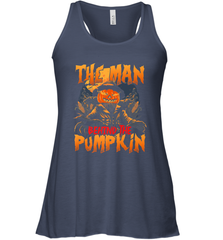 Mens Halloween Fun Dad The Man Behind Pumpkin Gift Women's Racerback Tank Women's Racerback Tank - HHHstores