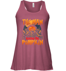 Mens Halloween Fun Dad The Man Behind Pumpkin Gift Women's Racerback Tank Women's Racerback Tank - HHHstores