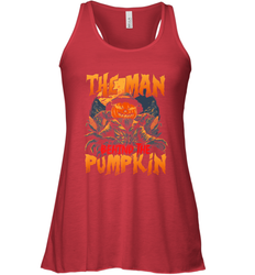 Mens Halloween Fun Dad The Man Behind Pumpkin Gift Women's Racerback Tank