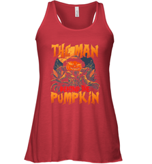 Mens Halloween Fun Dad The Man Behind Pumpkin Gift Women's Racerback Tank Women's Racerback Tank - HHHstores