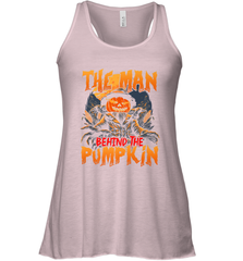 Mens Halloween Fun Dad The Man Behind Pumpkin Gift Women's Racerback Tank Women's Racerback Tank - HHHstores