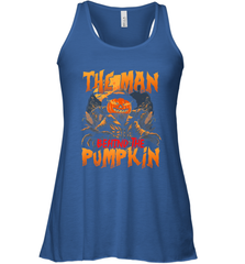 Mens Halloween Fun Dad The Man Behind Pumpkin Gift Women's Racerback Tank Women's Racerback Tank - HHHstores
