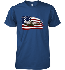 UH 1 UH1 Huey Helicopter T shirt American Flag usa Men's Premium T-Shirt Men's Premium T-Shirt - HHHstores