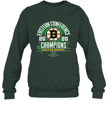 NHL ST PATRICK'S DAY Boston Bruins Fanatics 2020 Eastern Conference Champions Defensive Zone Crewneck Sweatshirt Crewneck Sweatshirt - HHHstores