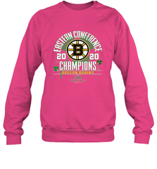 NHL ST PATRICK'S DAY Boston Bruins Fanatics 2020 Eastern Conference Champions Defensive Zone Crewneck Sweatshirt Crewneck Sweatshirt - HHHstores