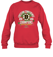 NHL ST PATRICK'S DAY Boston Bruins Fanatics 2020 Eastern Conference Champions Defensive Zone Crewneck Sweatshirt Crewneck Sweatshirt - HHHstores