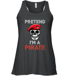 Pretend I'm A Pirate Tee Funny Halloween Party Costume Gift Women's Racerback Tank
