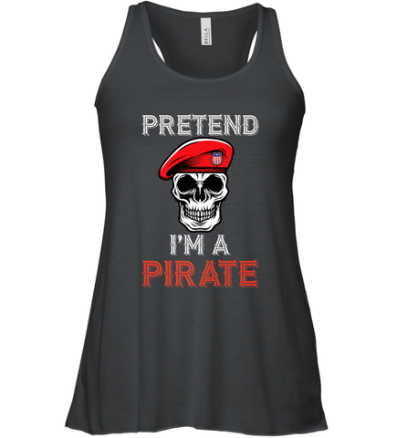 Pretend I'm A Pirate Tee Funny Halloween Party Costume Gift Women's Racerback Tank Women's Racerback Tank / Black / XS Women's Racerback Tank - HHHstores