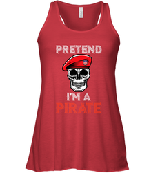 Pretend I'm A Pirate Tee Funny Halloween Party Costume Gift Women's Racerback Tank