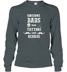 Awesome dads have tattoo and beards Happy Father's day Long Sleeve T-Shirt Long Sleeve T-Shirt - HHHstores