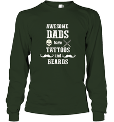 Awesome dads have tattoo and beards Happy Father's day Long Sleeve T-Shirt Long Sleeve T-Shirt - HHHstores