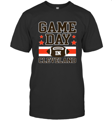 NFL Cleveland Game Day Football Home Team Colors Men's T-Shirt Men's T-Shirt / Black / S Men's T-Shirt - HHHstores