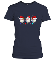 Three Baseball Balls Christmas Gift Santa Xmas lights Snow Women's T-Shirt Women's T-Shirt - HHHstores