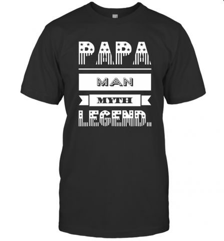 Papa Man Myth Legend Father's Day Dad Veteran Gift Men's T-Shirt