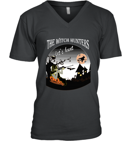 The wicth hunters  halloween Men's V-Neck Men's V-Neck / Black / S Men's V-Neck - HHHstores